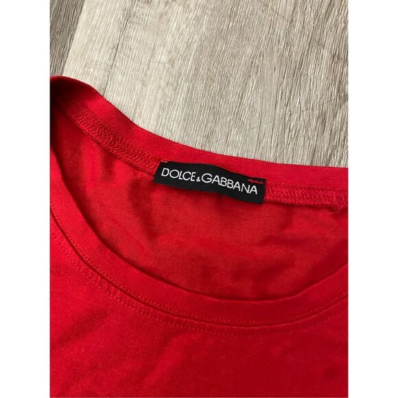 Dolce & Gabbana Red Logo Baby T-Shirt, Found in Italy, Size Small* - Picture 3 of 9